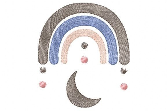 Boho Rainbow Moon: A Boutique Sweatshirt Embroidery Review