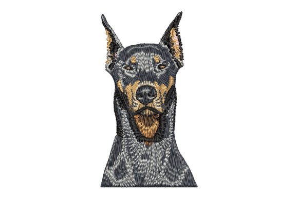 Doberman Pinscher Embroidery Design