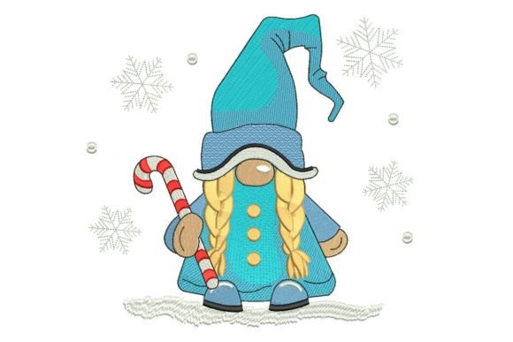 Girl Gnome with Candy Cane