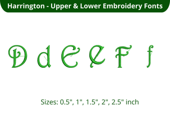 Harrington Font DEF: A Warm, Elegant Embroidery Font for Meaningful Gifts