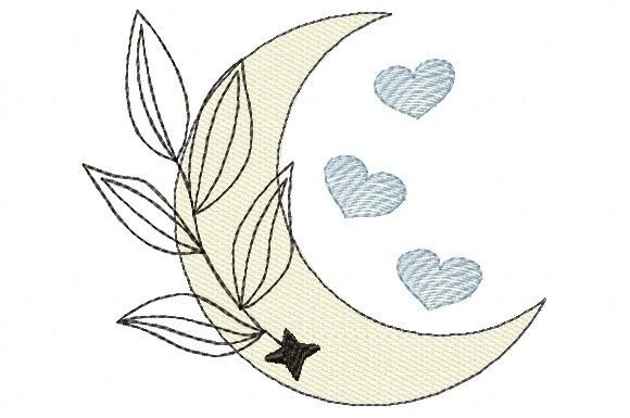 Moon with Flower and Hearts Embroidery Review