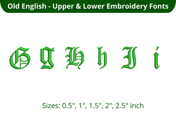Old English Font GHI: Timeless Charm for Personalized Gifts