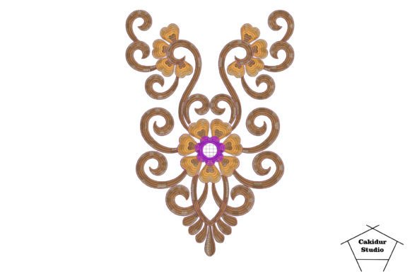 Purple Core Vintage Embroidery Design