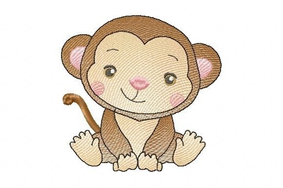 Safari Monkey: Playful Charm for Boutique Apparel