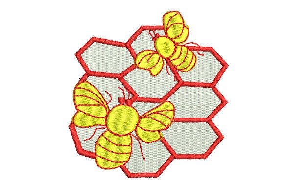 Worker Bees Building Honeycomb